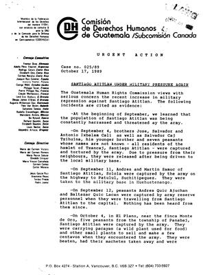 Comisión de Derechos Humanos de Guatemala /  Subcomisión Canada