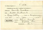 Certificat de mariage de / Marriage certificate of   Corinde Gauthier et Bertha Bertrand