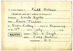 Certificat de mariage de / Marriage certificate of Émile Ayotte & Laure Tessier