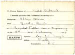 Certificat de mariage de / Marriage certificate of Aldège Morin & Bertha Danis