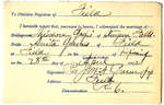 Certificat de mariage de / Marriage certificate of Théodore Gagné & Anita Gervais