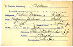 Certificat de mariage de / Marriage certificate of Wallace Morrison & Virginie Jarbeau