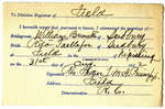 Certificat de mariage de / Marriage certificate of William Brunette & Rita Taillefer