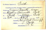 Certificat de mariage de / Marriage certificate of Grégoire Paquette & Angéline Quenneville