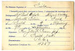 Certificat de mariage de / Marriage certificate of Léo Paul Bélisle & Juliette Filion