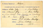 Certificat de mariage de / Marriage certificate of Willie Joly & Allanine Joly