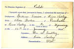 Certificat de mariage de / Marriage certificate of Gédéon Tessier & Alice Godin