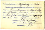 Certificat de mariage de / Marriage certificate of Pierre Giroux & Florida Guenette