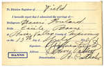 Certificat de mariage de / Marriage certificate of Henri Goulard & Cécile Bossé