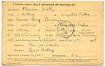 Certificat de mariage de / Marriage certificate of Francis Crotty & Annie May Desforges