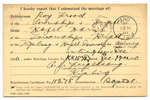 Certificat de mariage de / Marriage certificate of Roy Frood & Hazel Harris