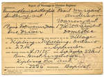 Certificat de mariage de / Marriage certificate of Bernard Louis Delree Longhead & Pearl Margaret Anderson