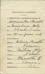 Certificat de mariage de / Marriage certificat of Marie Ange (Stéphanie) Joly & Hormidas Binette