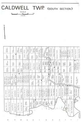 Carte du canton de Caldwell (Section du Sud) / Caldwell (South Section) Township map