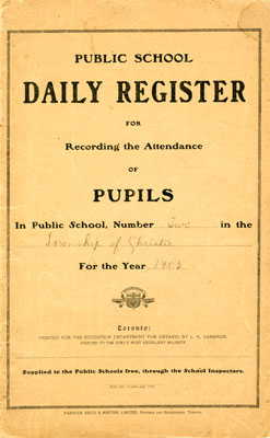 Township of Christie School Register. School Section Number 2,1904