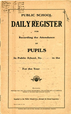 Township of Christie School Register. School Section Number 2, 1907