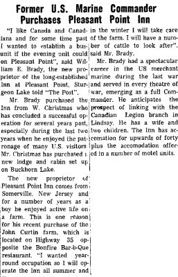 Former U.S. Marine Commander purchases Pleasant Point Inn - 1 May 1964