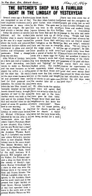 The butcher's shop was a familiar sight in the Lindsay of yesteryear - 15 May 1964