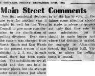 Main Street Comments - 11 December 1964