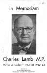 In Memoriam, Charles Lamb - 14 July 1965