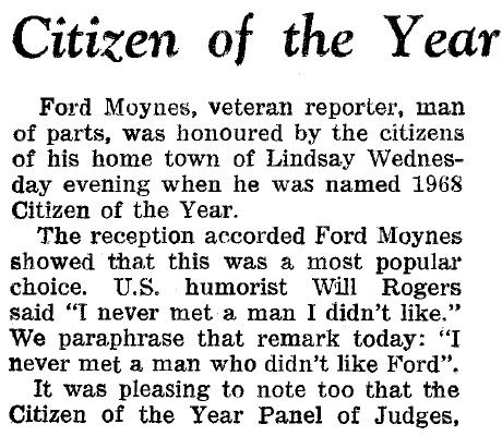 Citizen of the Year - 1968