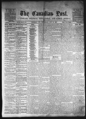 Canadian Post (Lindsay, ONT), 24 Oct 1861