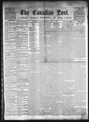 Canadian Post (Lindsay, ONT), 31 Oct 1861