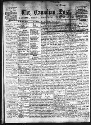 Canadian Post (Lindsay, ONT), 21 Nov 1861