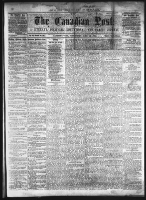 Canadian Post (Lindsay, ONT), 19 Dec 1861