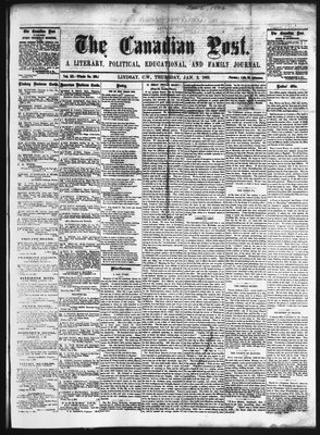 Canadian Post (Lindsay, ONT), 2 Jan 1862