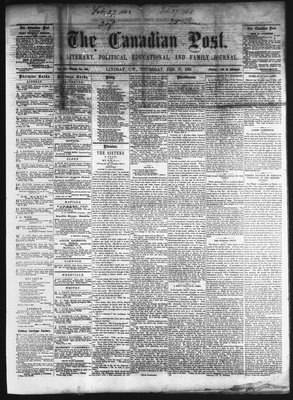 Canadian Post (Lindsay, ONT), 27 Feb 1862