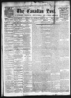 Canadian Post (Lindsay, ONT), 20 Mar 1862