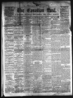 Canadian Post (Lindsay, ONT), 9 Oct 1862