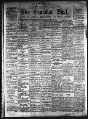 Canadian Post (Lindsay, ONT), 16 Oct 1862