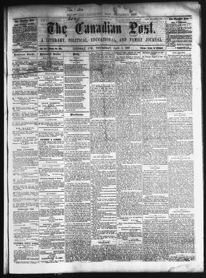 Canadian Post (Lindsay, ONT), 1 Jan 1863