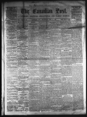 Canadian Post (Lindsay, ONT), 12 Feb 1863