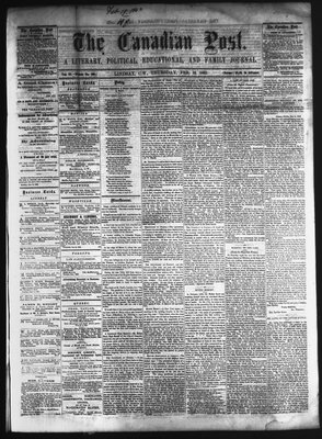 Canadian Post (Lindsay, ONT), 19 Feb 1863