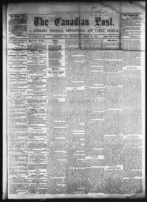 Canadian Post (Lindsay, ONT), 30 Apr 1863