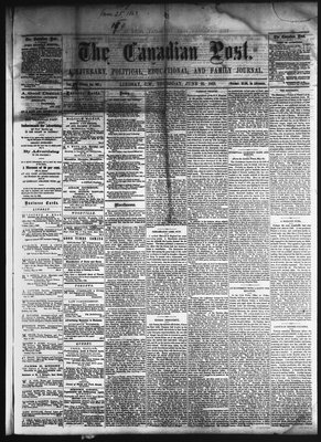 Canadian Post (Lindsay, ONT), 25 Jun 1863