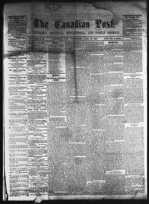 Canadian Post (Lindsay, ONT), 13 Aug 1863