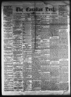 Canadian Post (Lindsay, ONT), 20 Aug 1863