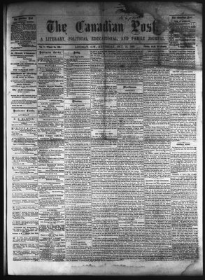 Canadian Post (Lindsay, ONT), 15 Oct 1863