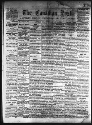 Canadian Post (Lindsay, ONT), 29 Oct 1863