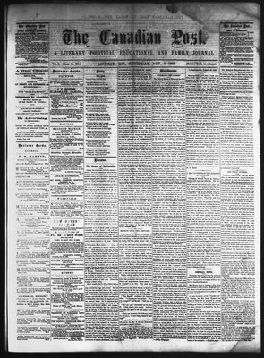 Canadian Post (Lindsay, ONT), 5 Nov 1863