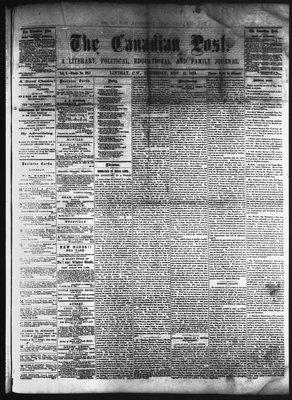 Canadian Post (Lindsay, ONT), 12 Nov 1863