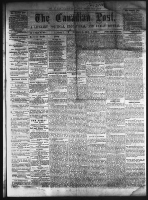 Canadian Post (Lindsay, ONT), 7 Jan 1864