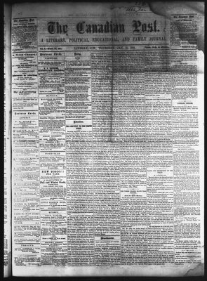 Canadian Post (Lindsay, ONT), 21 Jan 1864