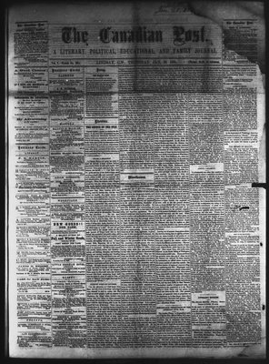 Canadian Post (Lindsay, ONT), 28 Jan 1864