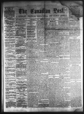 Canadian Post (Lindsay, ONT), 25 Mar 1864