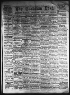 Canadian Post (Lindsay, ONT), 15 Apr 1864